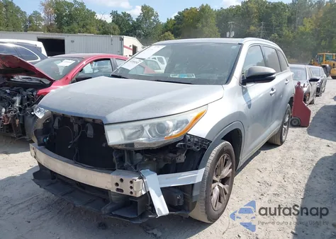 2014 Toyota Highlander Xle V6 z USA, uszkodzony, nr VIN 5TDKKRFH7ES010646
